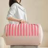 Large Capacity Cylinder Quilt Storage Bag Striped Pattern Compressible Bedding Organizer  Wardrobe