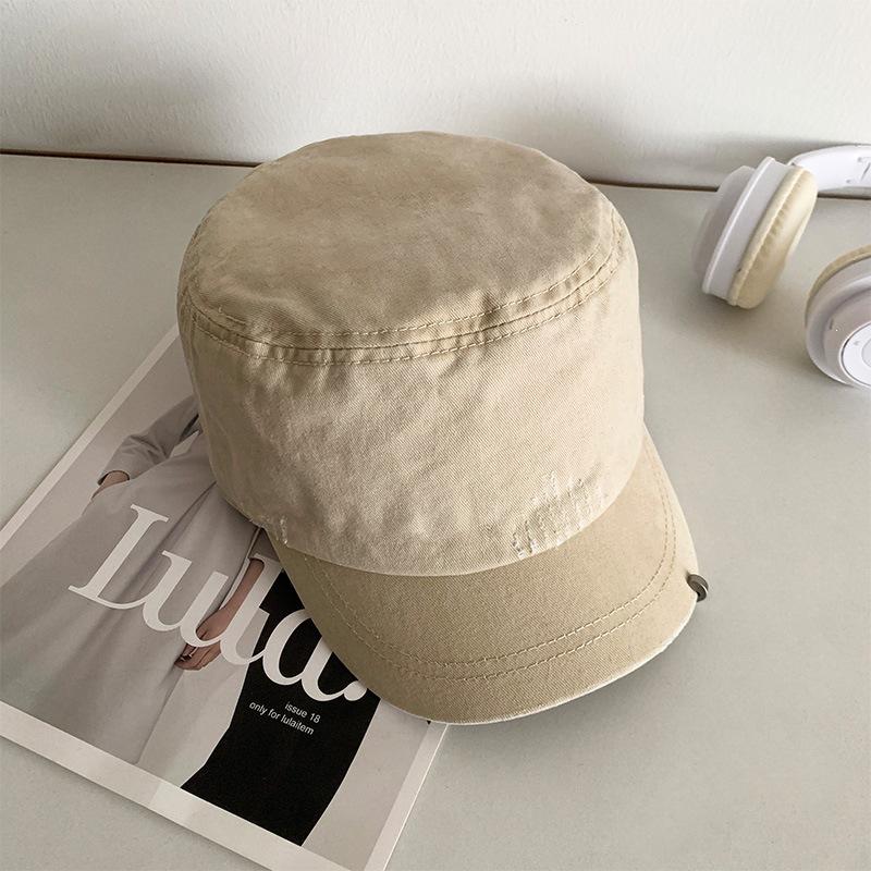 Suede pleated flat-top equestrian hat, new vintage vintage newsboy hat, casual versatile face-enhancing baseball cap
