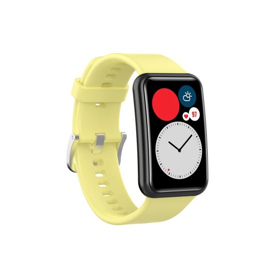 1 Sett Klokkereim Myk Justerbar Silikon Armbånd Erstatning for Huawei Watch Fit (TIA-B09/TIA-B19)