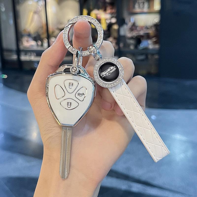 For Toyota Camry Reiz Yaris Vitz Vios Rav4 Ractis Auris HiLux Corolla Fortuner Prado Verso 2/3 Buttons TPU Car Key Case Cover