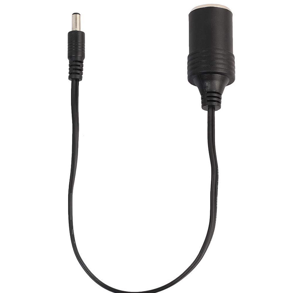 YFFSFDC Cigarette Lighter Socket Female DC Jack with Male Connector Adapter 5.5-2.1mm Connector, 12V, 30cm,