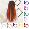 Synthetic Clip in Hair Extensions Rainbow Colorful Wig Hairpieces Wig Hair Accessories  Girls