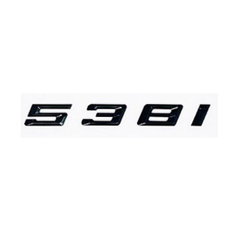 AAAOK1 Old Style Glossy Black Letter Emblem for BMW 5 Series E60 E61 F10 F11 G30 - 520i 523i 525i 528i 530i 535i 540i Trunk Logo Sticke