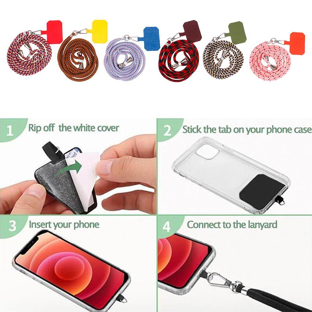 Halter Phone Lanyards Nylon Soft Rope Cell Phone Hanging Cord Crossbody Patch Phone Lanyards