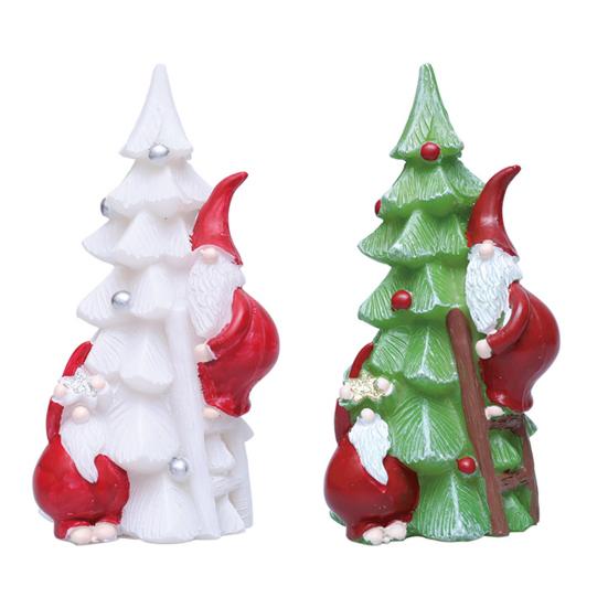 Christmas Tree Night Light Glowing Decorative Lamp Santa Climbing Christmas Tree Ornament Desktop Holiday Decor for Home Office