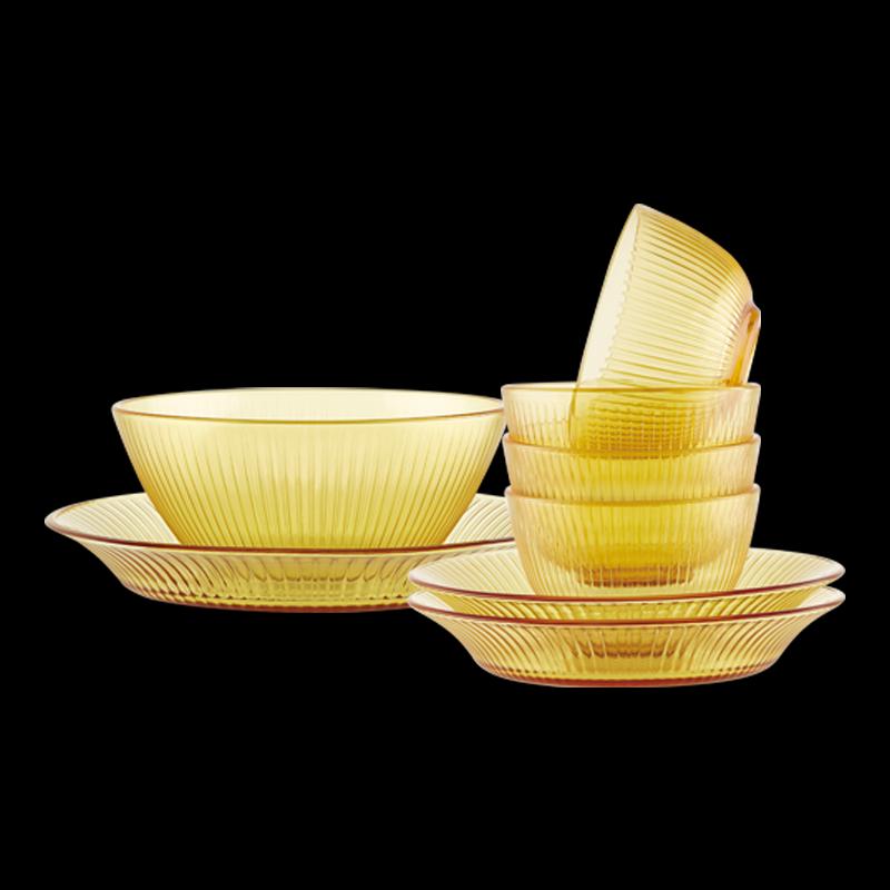 EKCO JingZhi 8-Piece Glass Dinnerware Set
