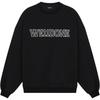 FW24 Pearl Logo Crewneck Long Sleeve Pullover Sweatshirt Women Sweatshirt Black WD-TS3-24-738-U-BK