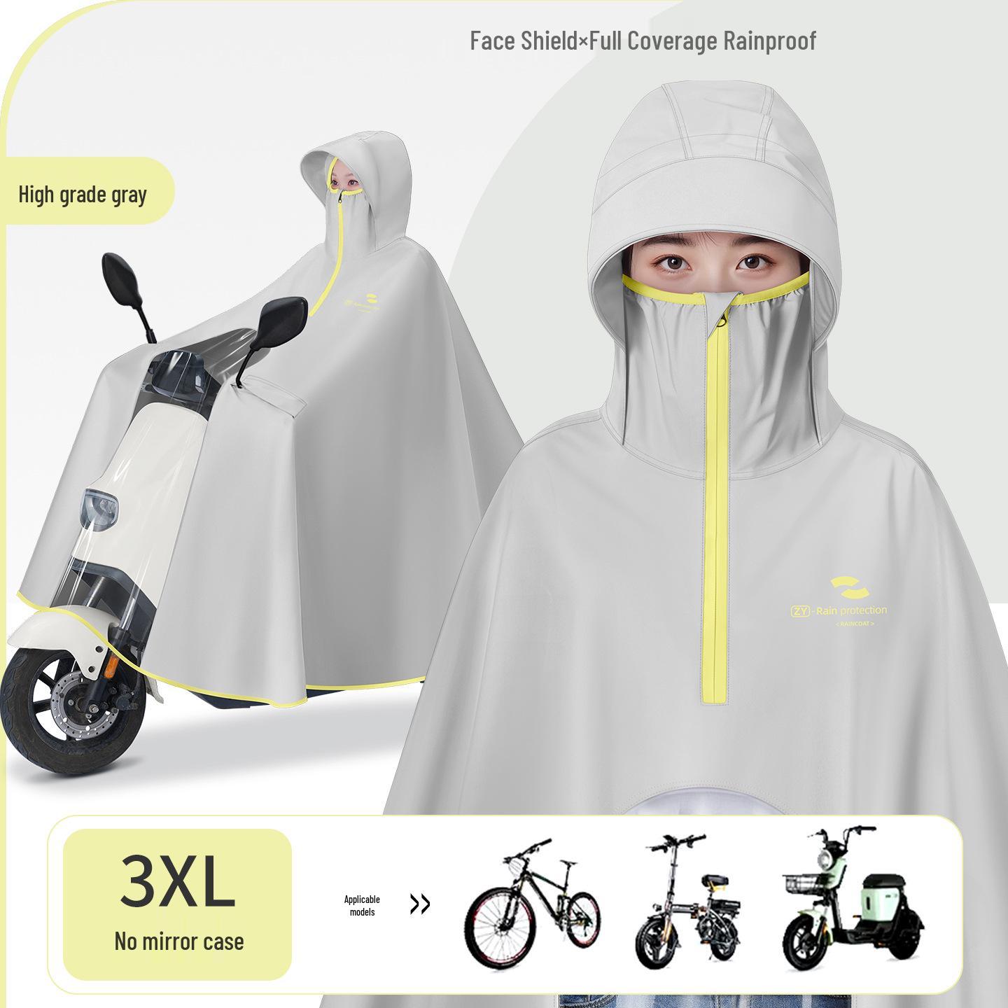

Universal Electric Vehicle Raincoat: Riot-Proof, Oxford Cloth, Unisex Poncho, Plus Size, Long Style Motorcycle Cover Check Specifications