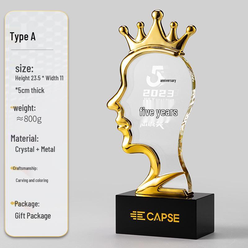 Crystal Trophy: Outstanding Employee Award for Annual Company Event