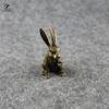 brand new Antique Copper Zodiac Cute Rabbit Statue Ornaments Vintage Solid Brass Animal Mini Figurine Tea Pet Desk Decoration