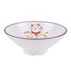 Five Harmony A5 Melamine Food-Grade Tableware: Lucky Cat Drop-Resistant, Easy-Clean Bowls, Plates, and Dishes for Home Use