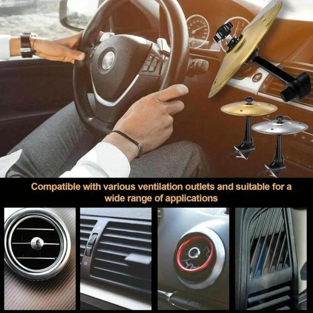 Portable Car Handheld Cymbals Car Air Conditioning Exhaust Port Decoration  Drum Cymbal Design Tapping Rhythm