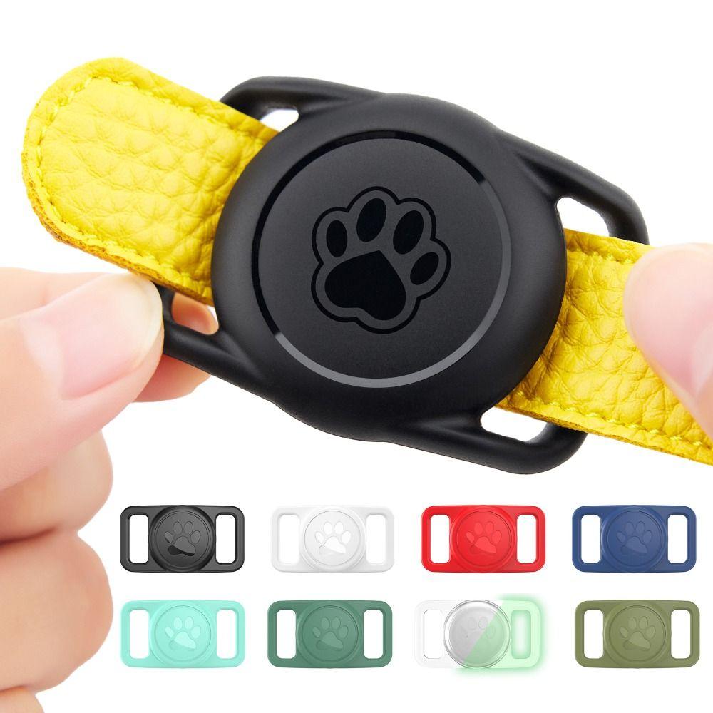 Silicone For Airtag Dog Collar Holder Case Waterproof Protective Sleeve Tracker Cover Pet