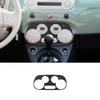 Black Carbon Fiber Car Front Digital Climate Control Cover For Fiat 500 12 13 14