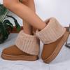 Fashion Winter Short Plush Warm Snow Boots for Women Fashion Camel Faux Fur Snow Boots Woman Non Slip Platform Booties Mujer