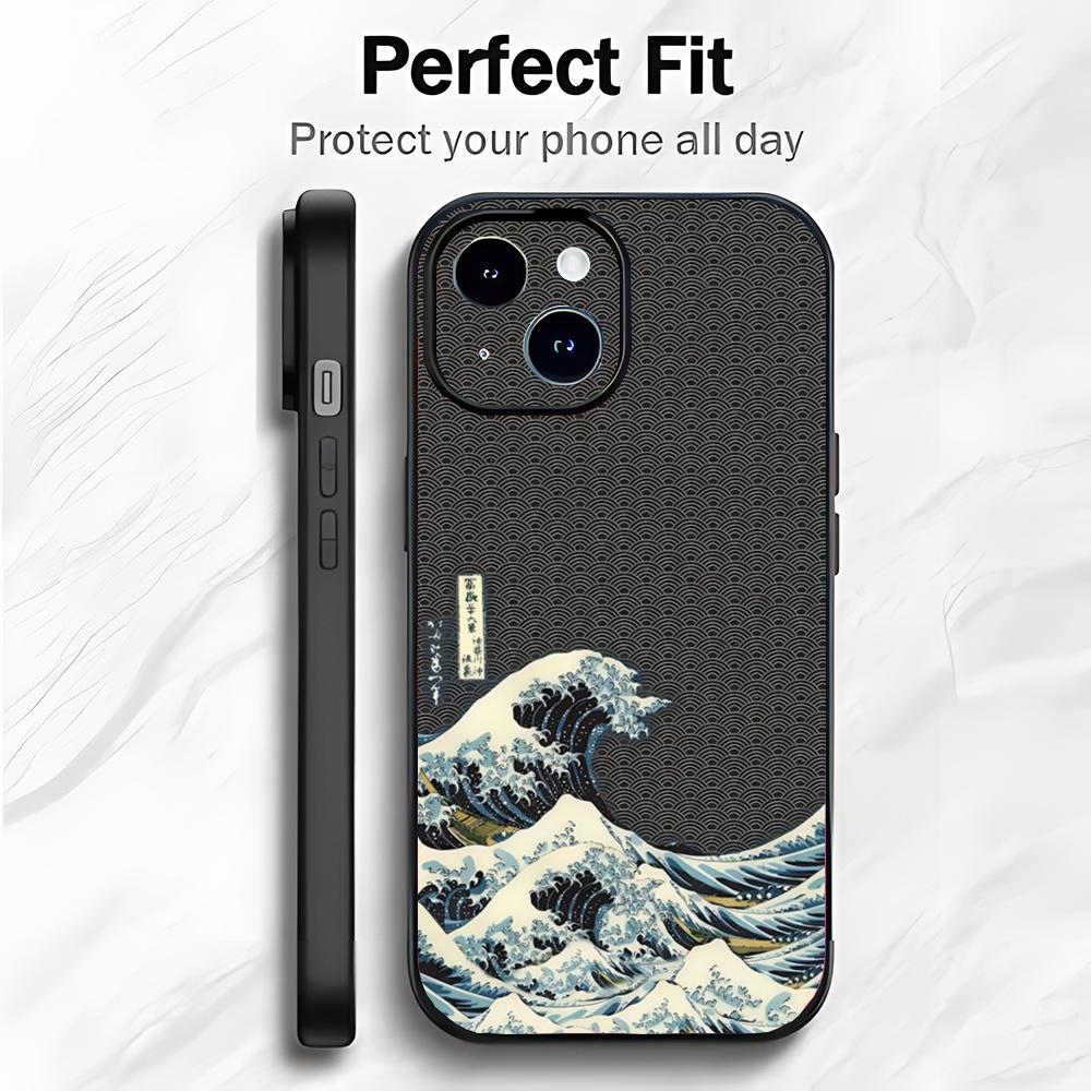 Fashion Japan The Great Wave Of Kanagawa Phone Case Phone Case Soft Packaging Lightweight For iPhone17 16 15 14 13ProMax