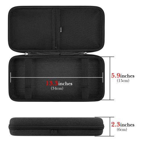 Linkidea Hard Travel Case for 75% Keyboards, 84-Key Computer Keyboard Carrying Case, Protective Storage Box Bag, Compatible with EPOMAKER X Aula F75,