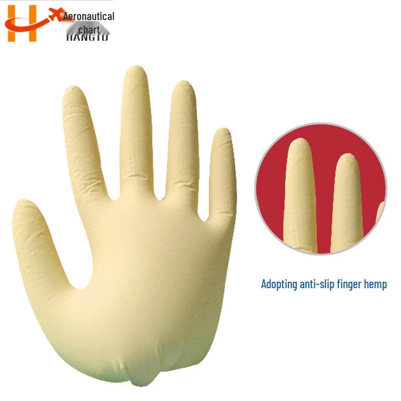 Puderfreie Latex-Handschuhe, 100er-Pack, Wasserdicht für Haushalt, Gastronomie, Microblading, Friseursalon, Kosmetikstudio.