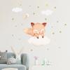 Cartoon Cute Sleeping Fox On The Cloud Animal Wall Stickers Removable for Bedroom Living Room Nursery Decoration Wall Decals