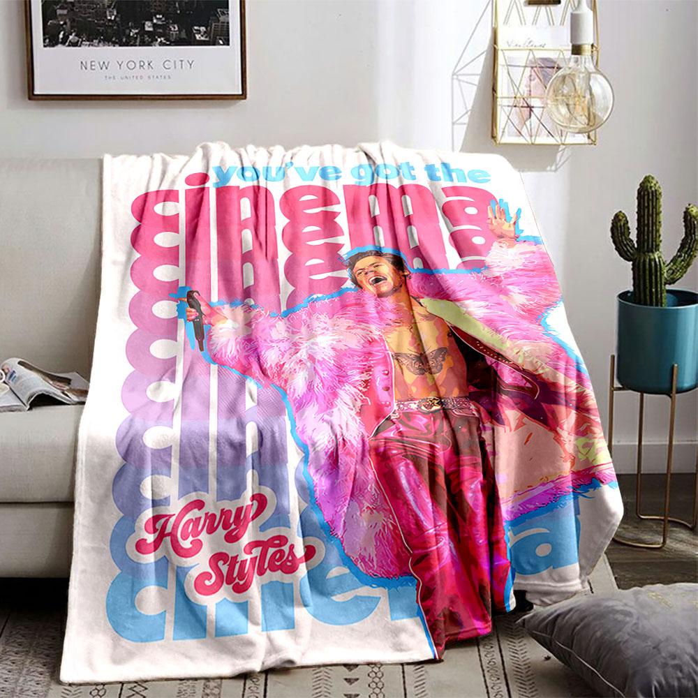 Cinema Theme Pink Blanket for All Seasons Blanket Lunch Break Throw Gift