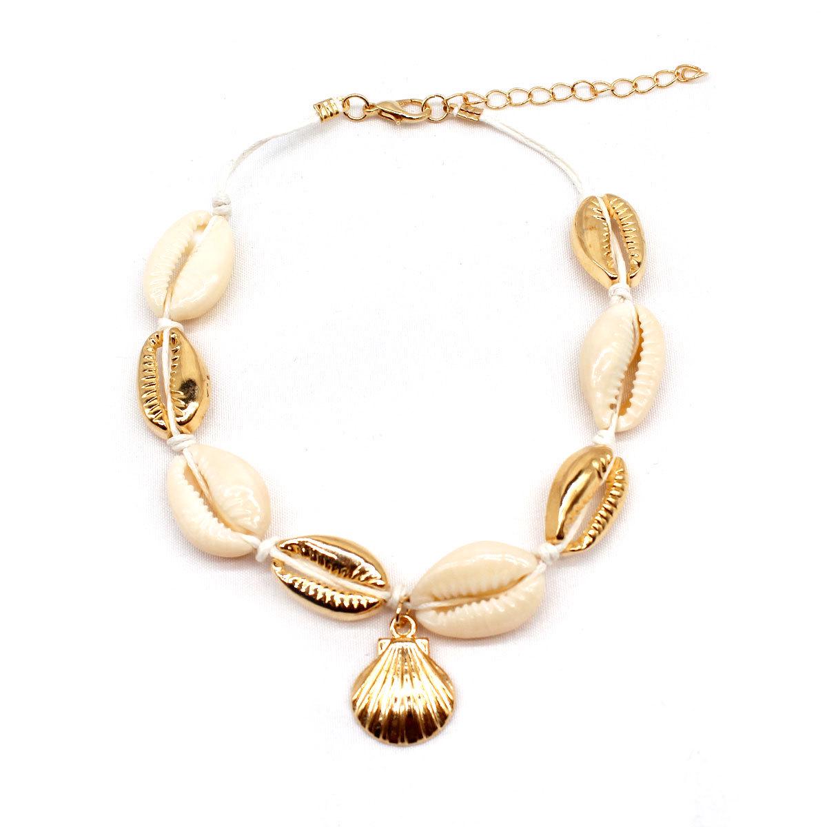 

New accessories, shell scallop anklets, European and American retro beach personalized feet