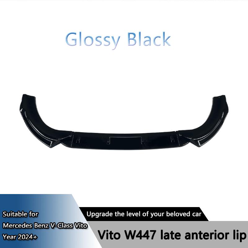 

Suitable for Mercedes Benz V-Class Vito W447 2024+ front bumper, front lip, front shovel exterior modification accessories Glossy Black