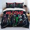 3D VALORANT Game Gamer Cartoon Comforter Bedding Set,Duvet Cover Bed Set Quilt Cover Pillowcase,king Queen Size Bedding Set Kids