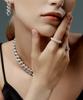 Raindrop Jewelry Raindrop Donut Pave Eternity Ring [S925]