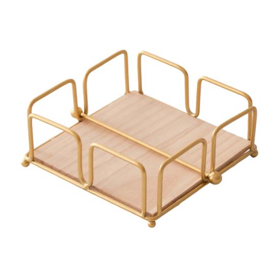 Napkin Holder for Table Flat Napkin Dispenser with Weighted Arm Square Cocktail Paper Holder for Kitchen Dining Room Restaurant Decor