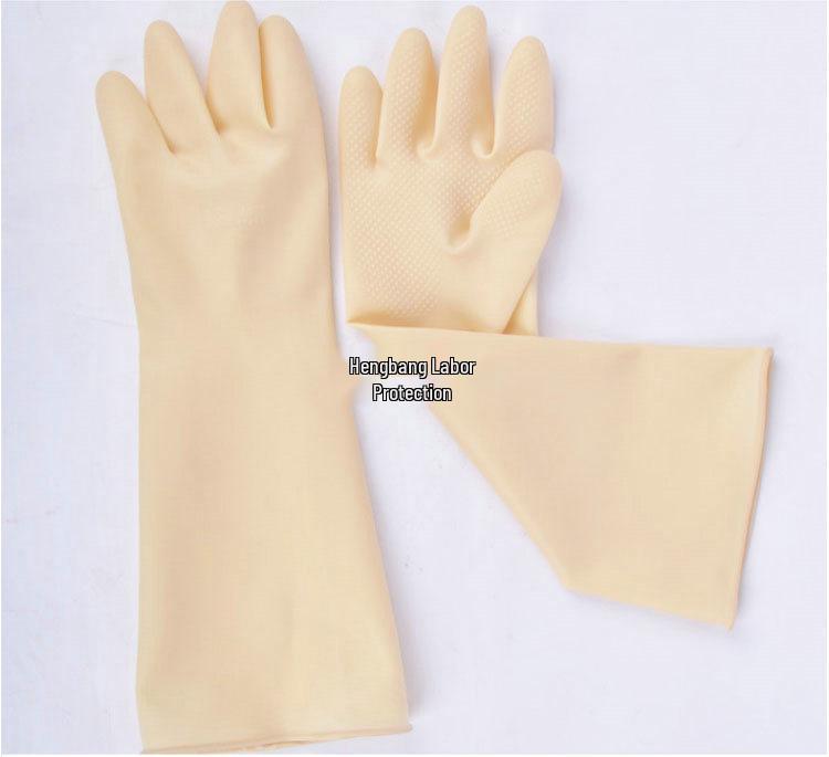 Acid & Alkali Resistant Non-Slip Latex Gloves for Chemical Experiments