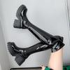 Long boots niche over the knee elastic boots feeling side zipper muffin bottom design pure desire wind sexy super high heel