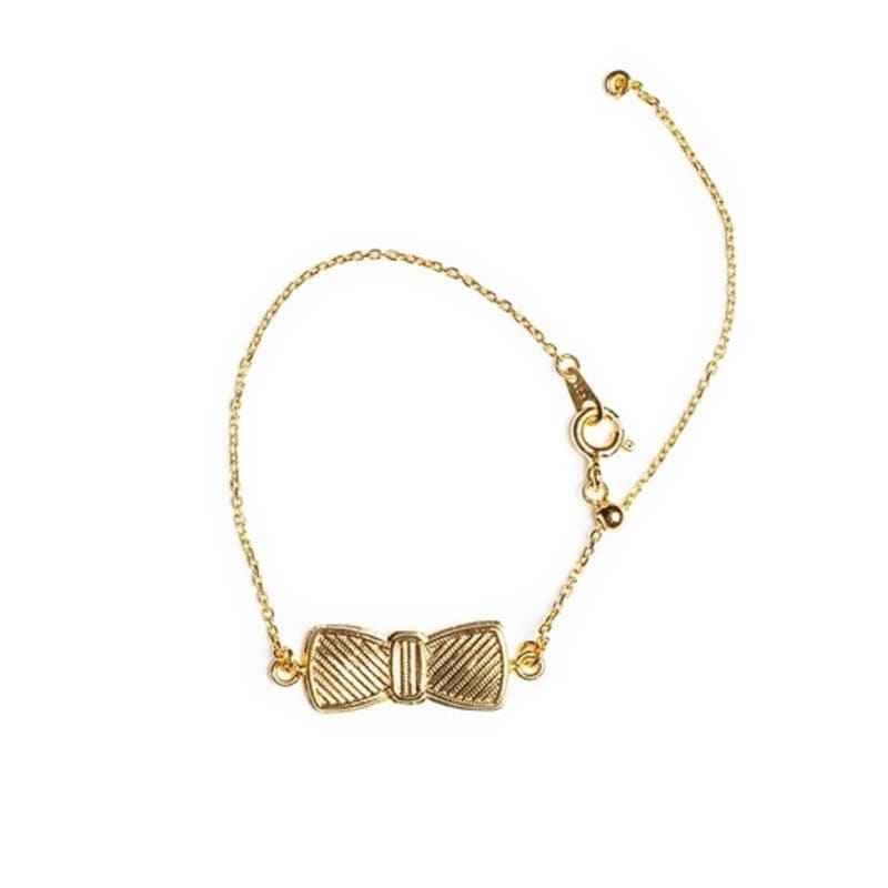 BONBEAU Morris pajarita colgante pulsera chapada en oro