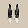 Single Shoes Women's 2025 New Pointed Tip Beautiful Solid Color Temperament Light Familiar French Stiletto Celebrity Style with Skirt High Heels