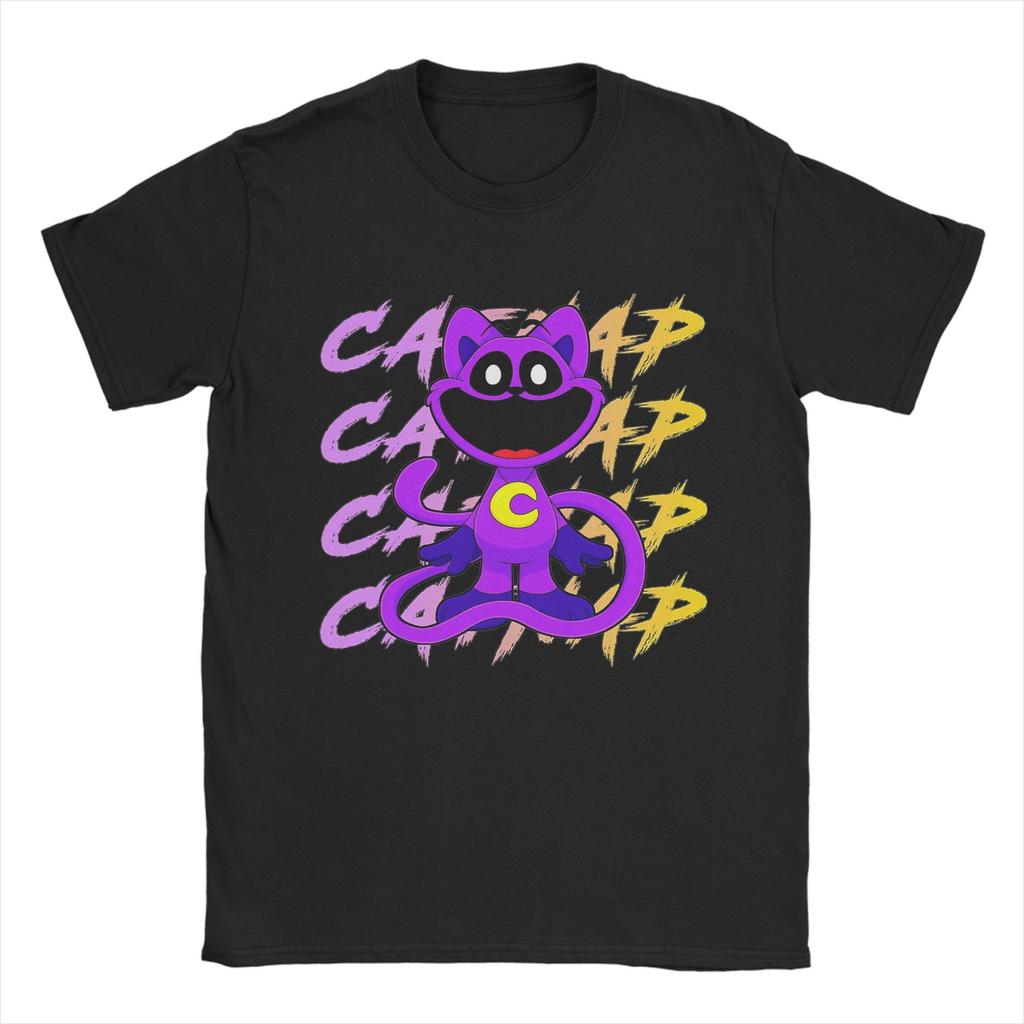 Funny Catnap and Dogday Smiling Critters T Shirt Mens Cotton Short Sleeve Oneck Summer Tops