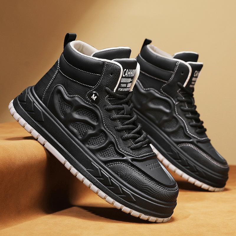 Men'S Shoes Autumn And Winter Trend Sports And Leisure Men'S High-Top Board Shoes Thick-Soled Wear-Resistant Men'S Shoes