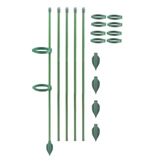 Extendable Plant Stakes Plant Support Stakes Set with Movable Clips Adjustable Monstera Support Stakes for Indoor Outdoor Plants Tomato Orchid