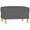 3 Piece Sofa Set with Cushions Dark Grey Fabric