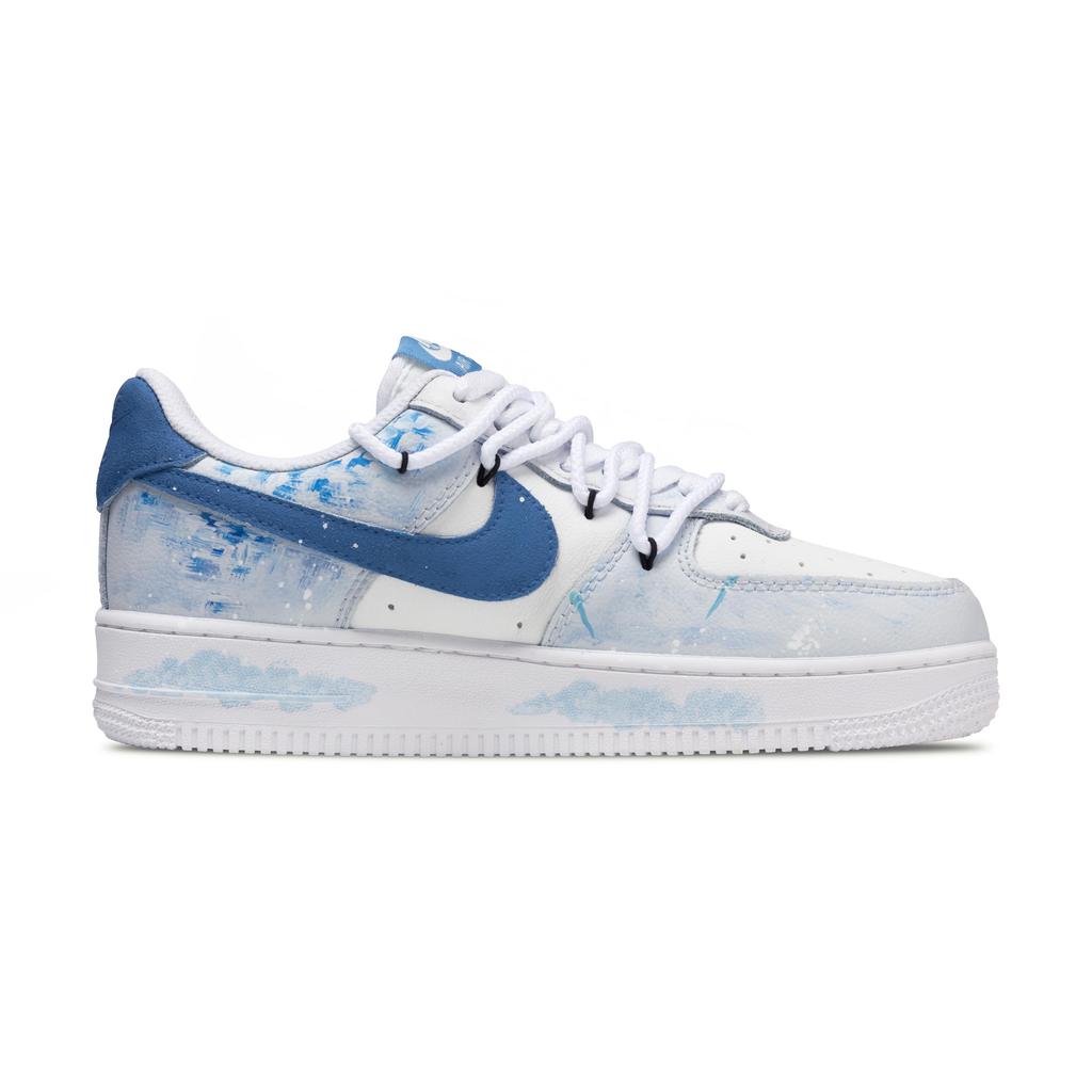 Nike Air Force 1 Lv8 Universe Rift Leder Low-Top Skateboard-Schuhe Herren Himmelblau HV1795-141(Team1068-)
