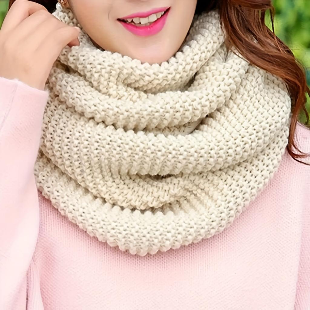 Eleganter dicker Winterschal für Damen | Winddicht, Atmungsaktiv, Unendlicher Schlauchschal, Weicher Stil, Modische Bedeckung, Ideal zum Skifahren, Snowboarden