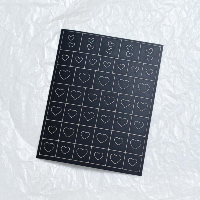 Dual-Use Nail Art Stickers: Heart & Starry Sky Ombre Decals for Airbrush and Painting