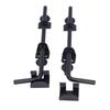 2pcs Gate Ground Latch 12 Inch Metal Heavy Duty Black Powder Coated Latch Gate Drop Rod for Single