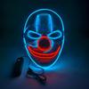 Black Ghost LED Sound-Control Mask - Luminous V Shape Halloween Prop