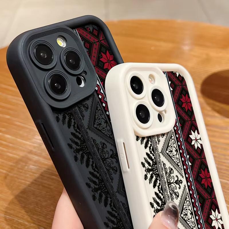Vintage Totem Patterned Phone Case For iPhone 17 Air 16 E 15 14 13 12 11 Pro Max Plus Mini SE 2020 2022 Soft TPU Phone Cover
