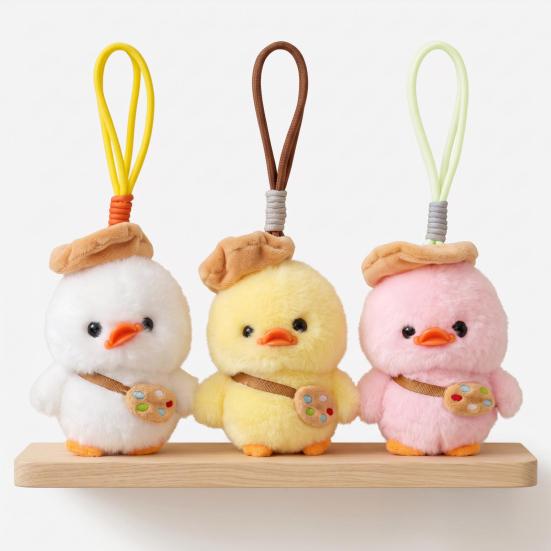 Cute Duck Plush Keychain Soft Stuffed Animal Pendant for Bags Backpacks Adorable Gift for Kids Girls Duck