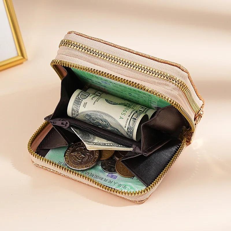 Kpop Dämonenjäger Geldbörse Damen Pailletten Glitzernde Münzbörse Modische Kleine Clutch Kartenhalter für Damen