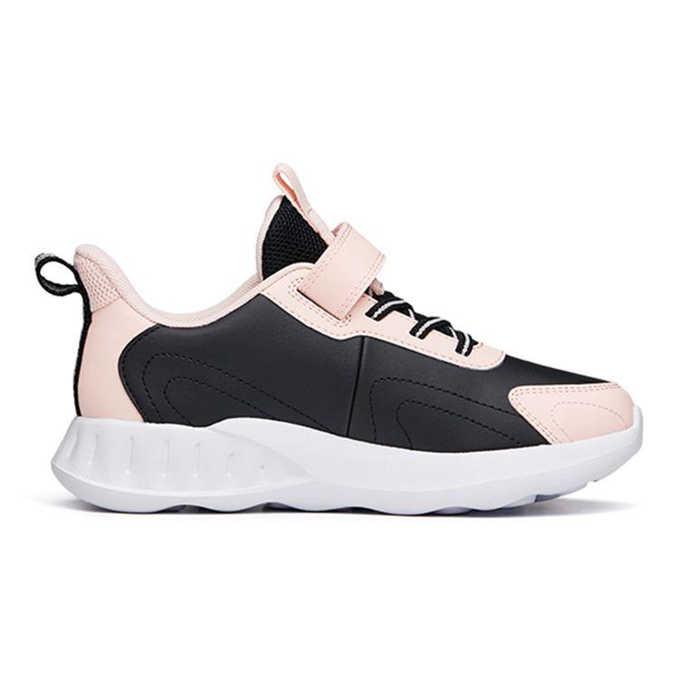 Anta Kids Velcro Non-Slip Durable Low-Top Running Shoes Kids Sneakers Black Pink A322135569-2