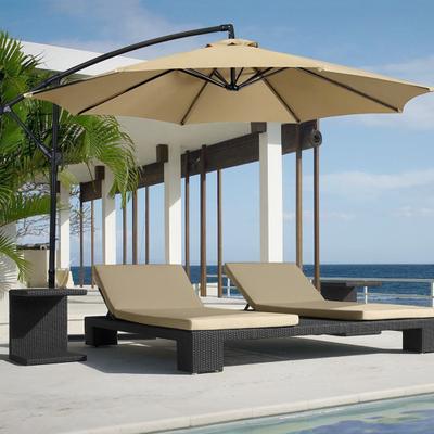 200/270/300 CM Dossel de substituição de guarda-chuva Proteção UV Jardim ao ar livre Pátio Guarda-sol de quintal Guarda-sol de mesa de mercado Capa de tecido de substituição de guarda-chuva