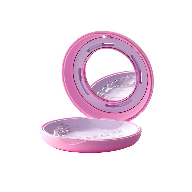 Dental Orthodontic Case with Mirror Invisible Braces Retainer Box Mouth Guard Denture Storage Aligner Case for Oral Hygiene