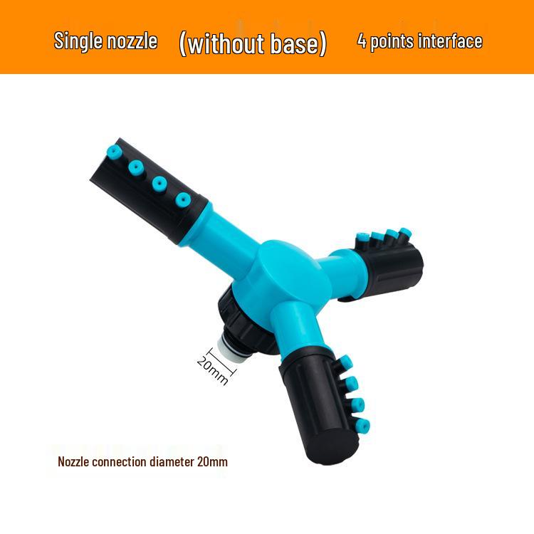 360° Triple-Arm Rotating Sprinkler Head for Lawn & Garden Irrigation