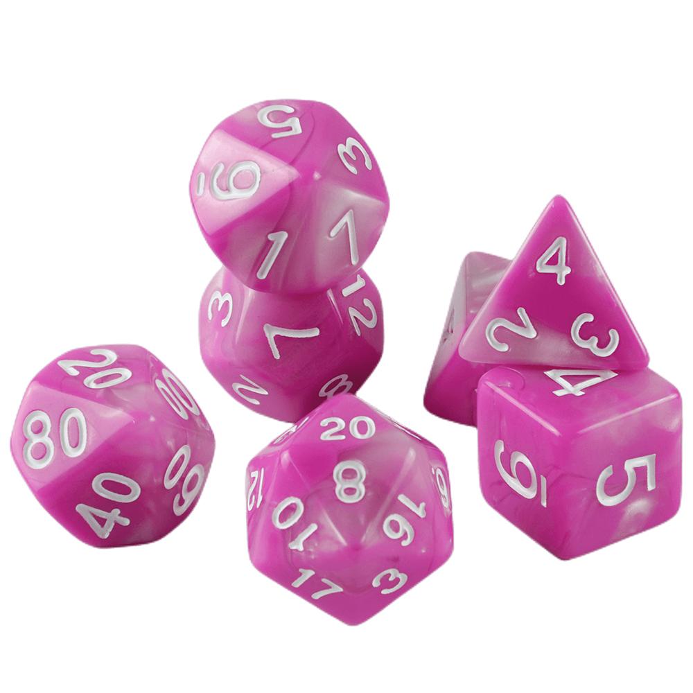 7 szt. Wielościenne kostki w mieszanych kolorach z tubą do DND TRPG RPG Cthulhu COC Gra planszowa Drużyna prowadząca Zestaw kości DND